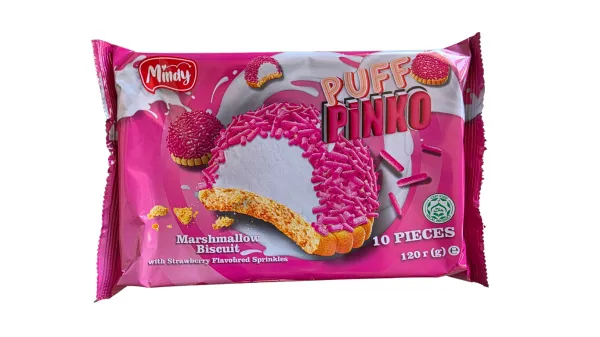Mindy Puff Pinko Marshmallow Biscuit 120g